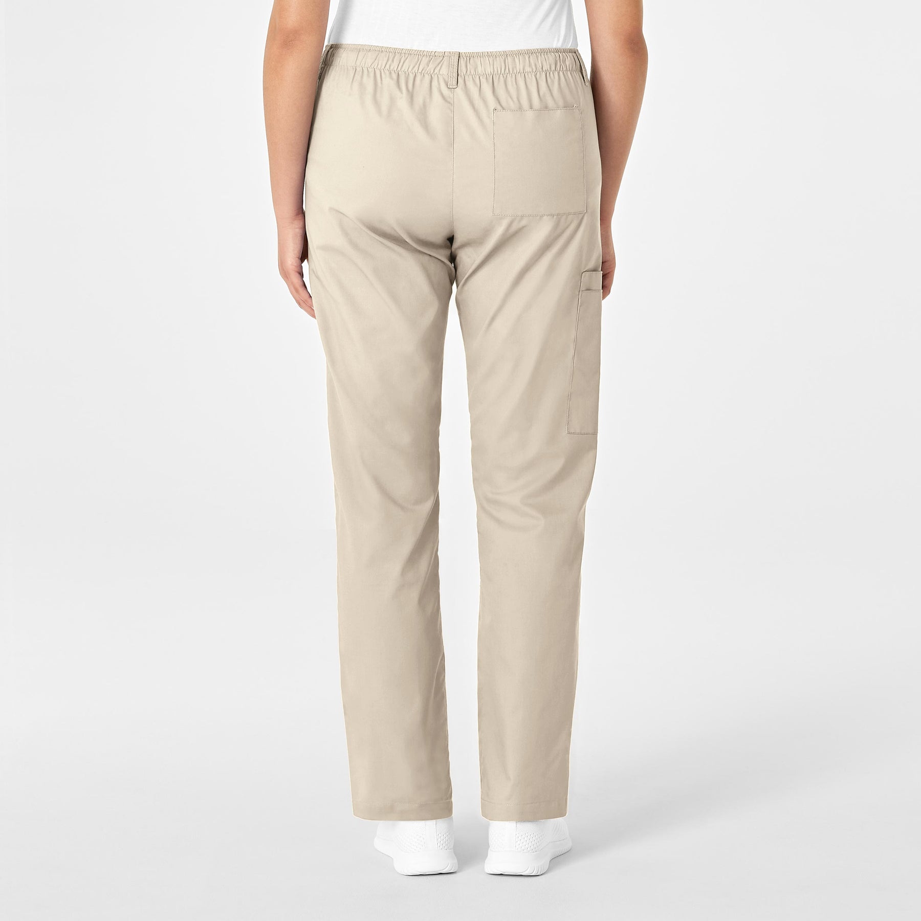 Wink WonderWORK Women's Straight Leg Cargo Scrub Pant - Khaki Back
