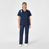 WonderWink WonderWORK Women's Straight Leg Cargo Scrub Pant - Navy