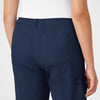 WonderWink WonderWORK Women's Straight Leg Cargo Scrub Pant - Navy