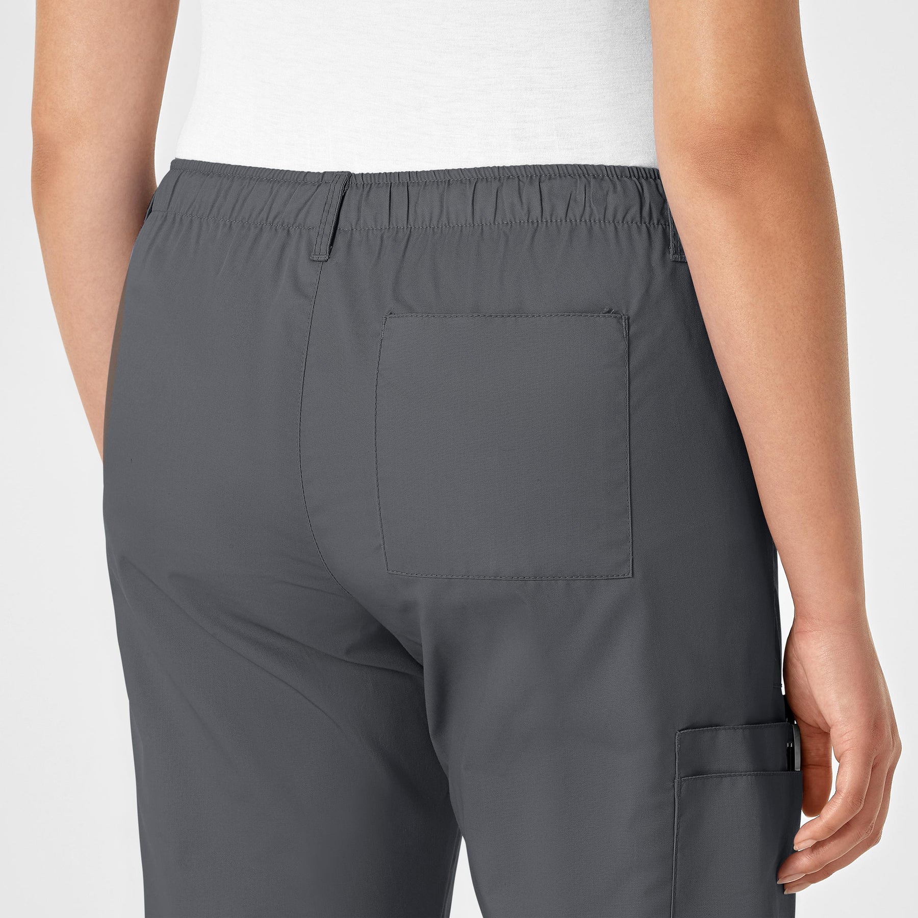 WonderWink WonderWORK Women's Straight Leg Cargo Scrub Pant - Pewter