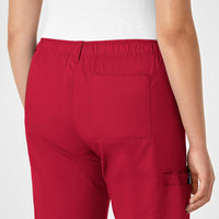 WonderWink WonderWORK Women's Straight Leg Cargo Scrub Pant - Red