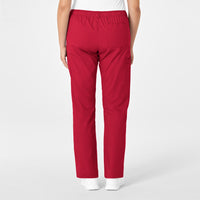 Wink WonderWORK Women's Straight Leg Cargo Scrub Pant - Red Back