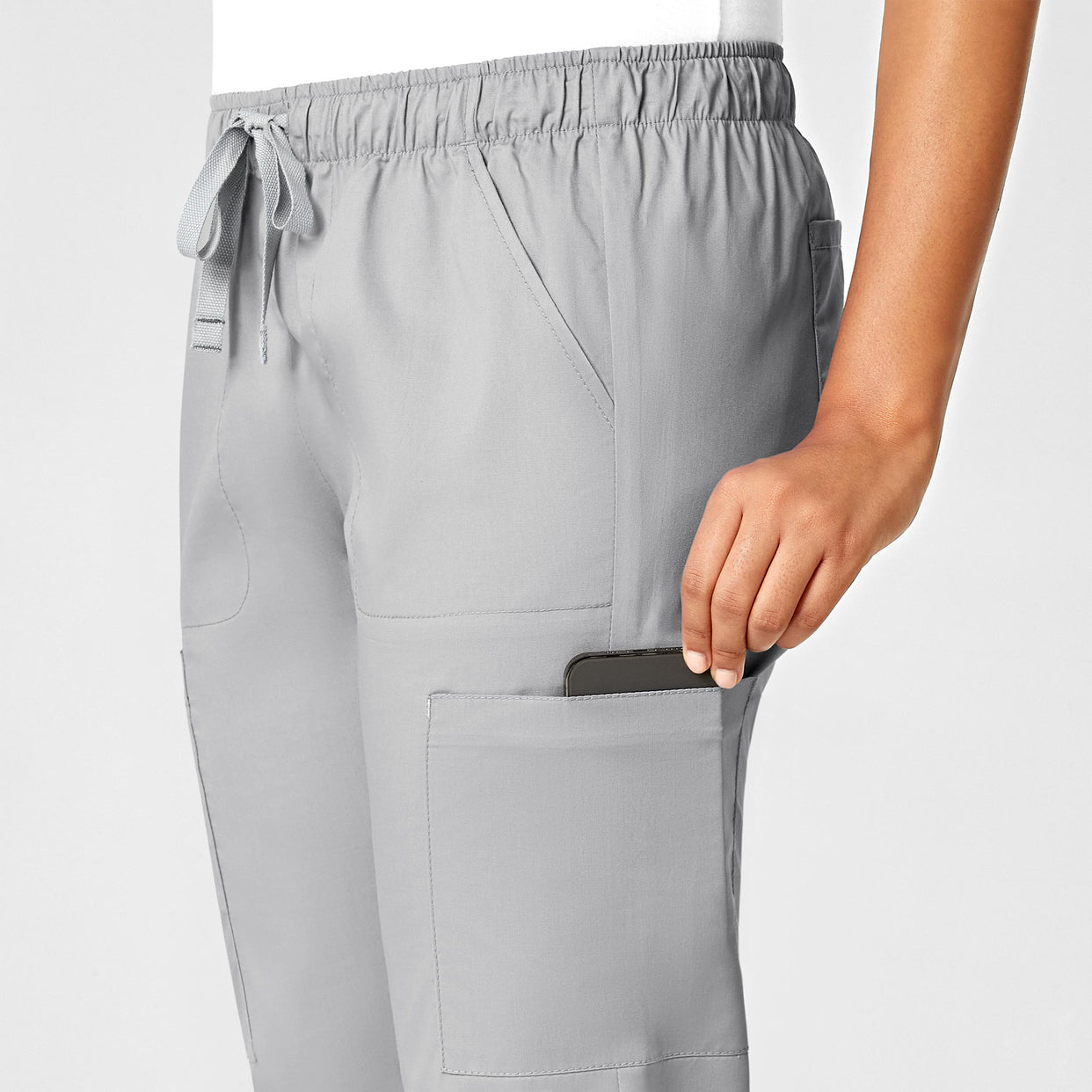 WonderWORK Women's Convertible Slim Leg Scrub Pant - Grey