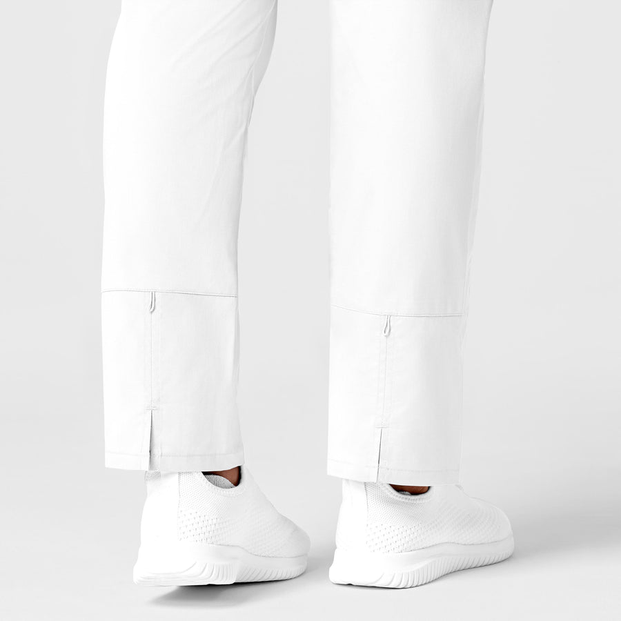 WonderWORK Women's Convertible Slim Leg Scrub Pant - White