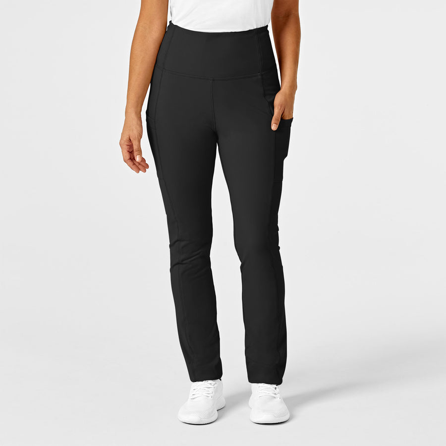 Buy Bamans Work Pants for Women Yoga Dress Pants Straight Leg Stretch Work  Pant with Pockets, Black, Small at