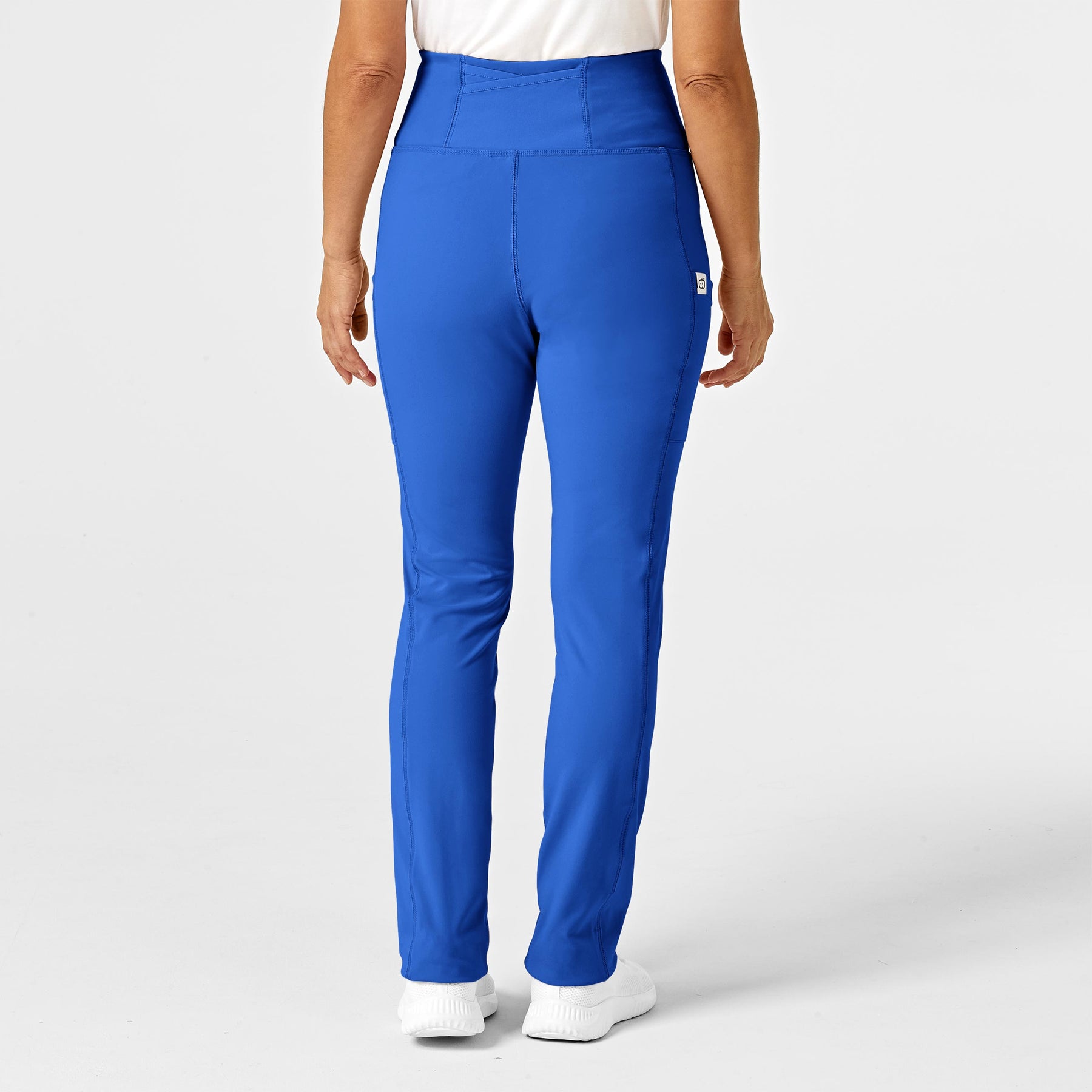 RENEW Women's Straight Leg Yoga Scrub Pant - Royal back image