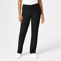 W123 Women's Drawstring Scrub Pant - Black