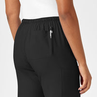 W123 Women's Drawstring Scrub Pant - Black