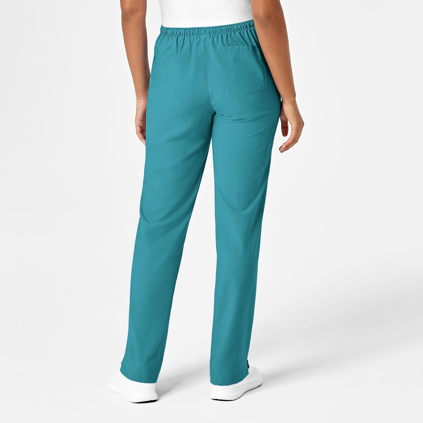 W123 Women's Drawstring Scrub Pant - Teal Blue