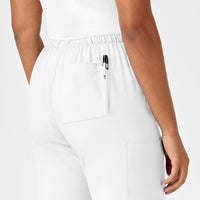 W123 Women's Drawstring Scrub Pant - White