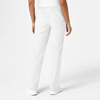 W123 Women's Drawstring Scrub Pant - White