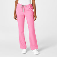 PRO Women's Moderate Flare Leg Scrub Pant - Pink Blossom