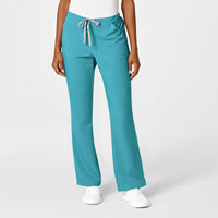 PRO Women's Moderate Flare Leg Scrub Pant - Teal Blue