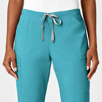 PRO Women's Moderate Flare Leg Scrub Pant - Teal Blue