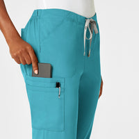 PRO Women's Moderate Flare Leg Scrub Pant - Teal Blue