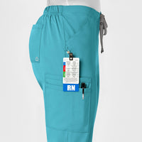 PRO Women's Moderate Flare Leg Scrub Pant - Teal Blue