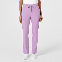 RENEW Women's High Waist Slim Leg Scrub Pant - Violet Tulle