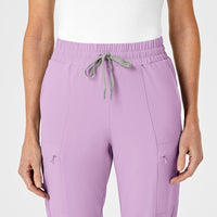 RENEW Women's High Waist Slim Leg Scrub Pant - Violet Tulle