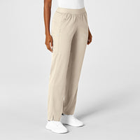 PRO Women's Knit Waist Cargo Scrub Pant - Khaki