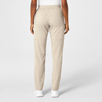 PRO Women's Knit Waist Cargo Scrub Pant - Khaki