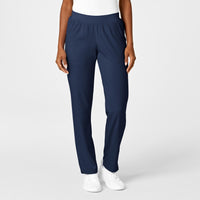 PRO Women's Knit Waist Cargo Scrub Pant - Navy