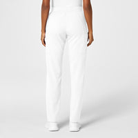 PRO Women's Knit Waist Cargo Scrub Pant - White