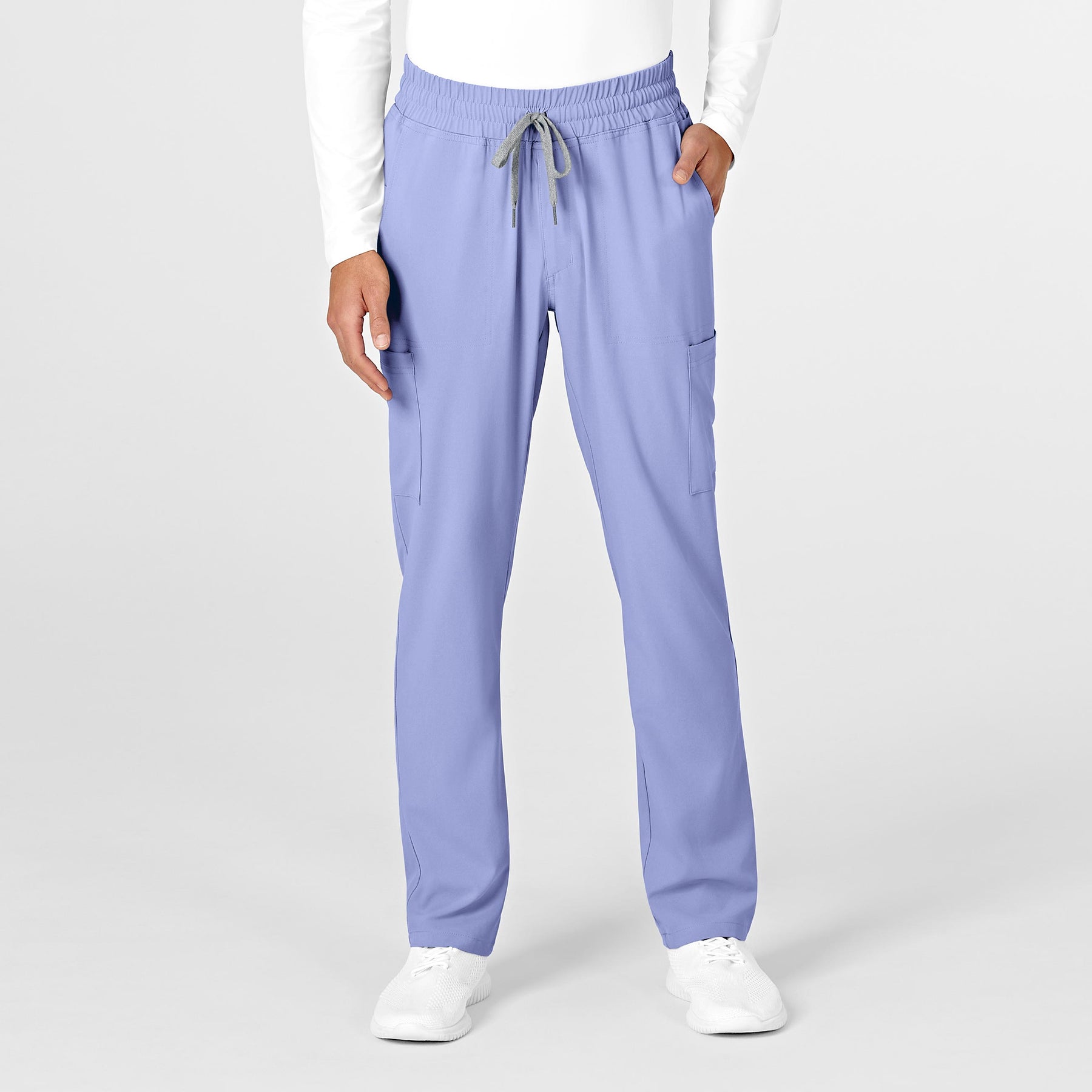 RENEW Mens Straight Slim Scrub Pant - Ceil Blue