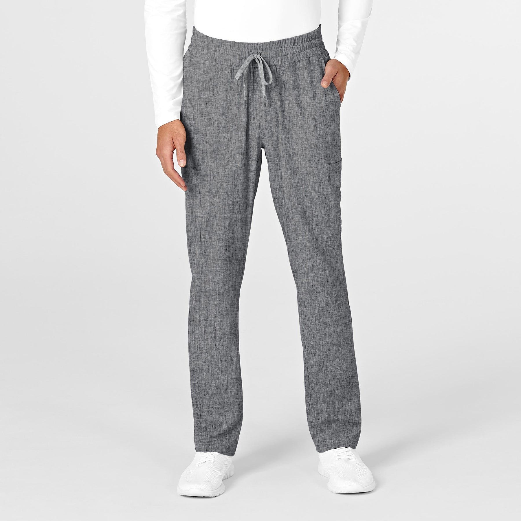 RENEW Mens Straight Slim Scrub Pant - Grey Heather
