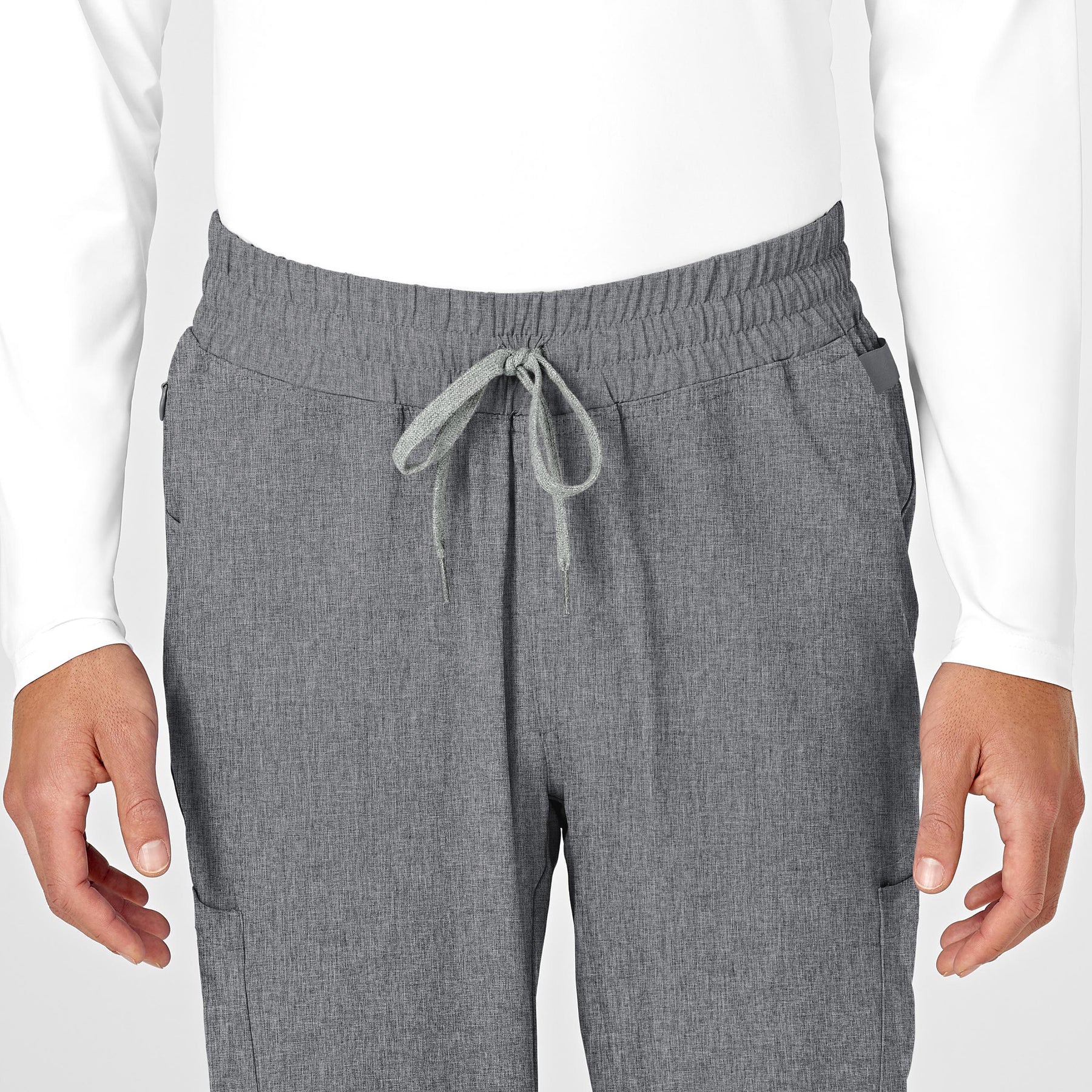 RENEW Mens Straight Slim Scrub Pant - Grey Heather