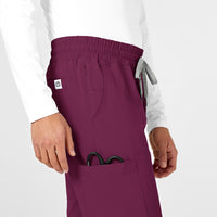 RENEW Mens Straight Slim Scrub Pant - Wine