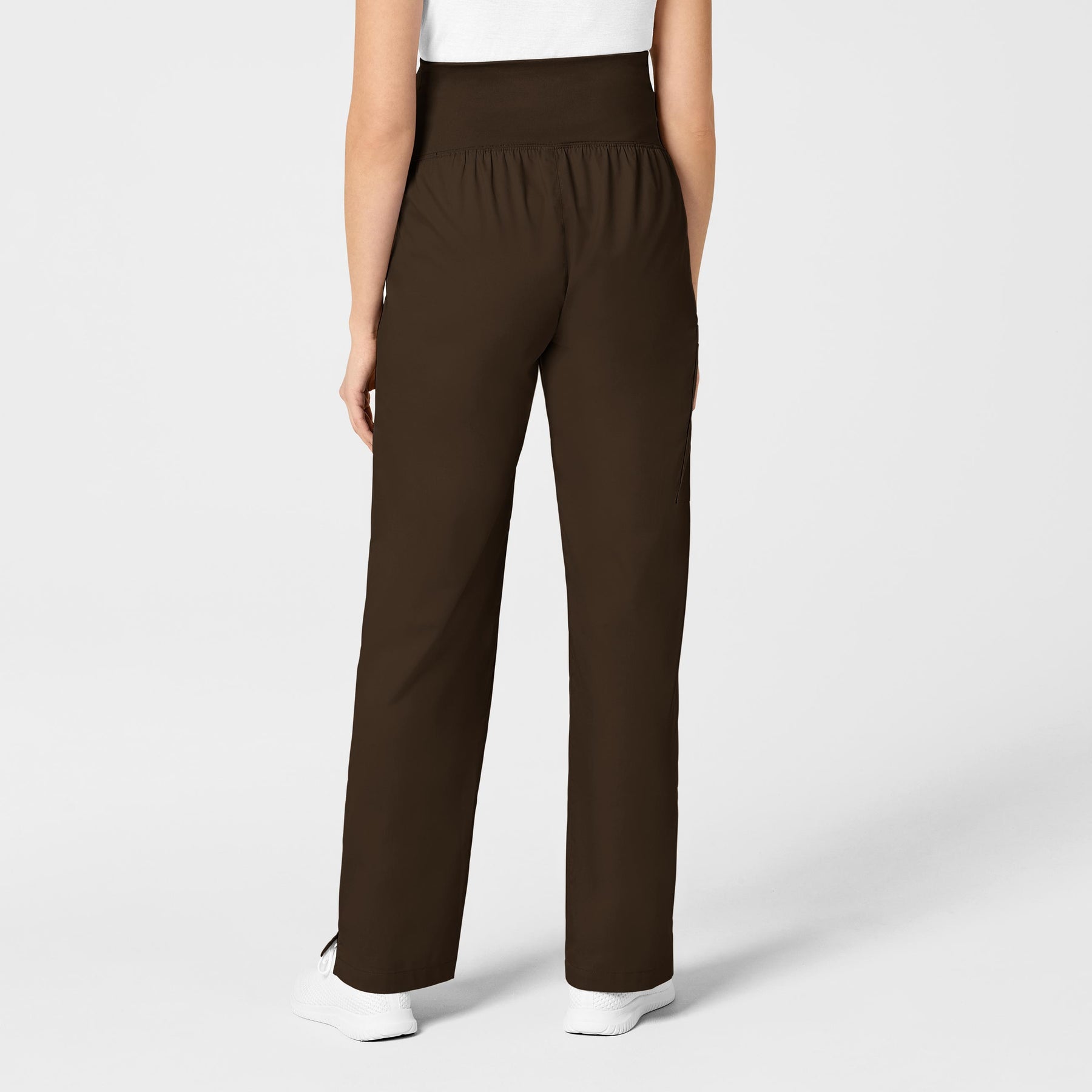 WonderWORK Maternity Cargo Scrub Pant - Chocolate