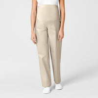 WonderWORK Maternity Cargo Scrub Pant - Khaki