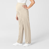 WonderWORK Maternity Cargo Scrub Pant - Khaki