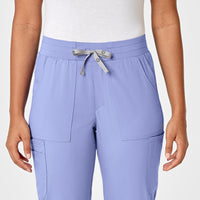 PRO Women's Slim Leg Cargo Scrub Pant - Ceil Blue