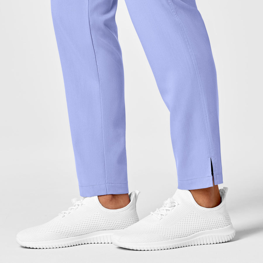 PRO Women's Slim Leg Cargo Scrub Pant - Ceil Blue