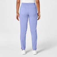 PRO Women's Slim Leg Cargo Scrub Pant - Ceil Blue