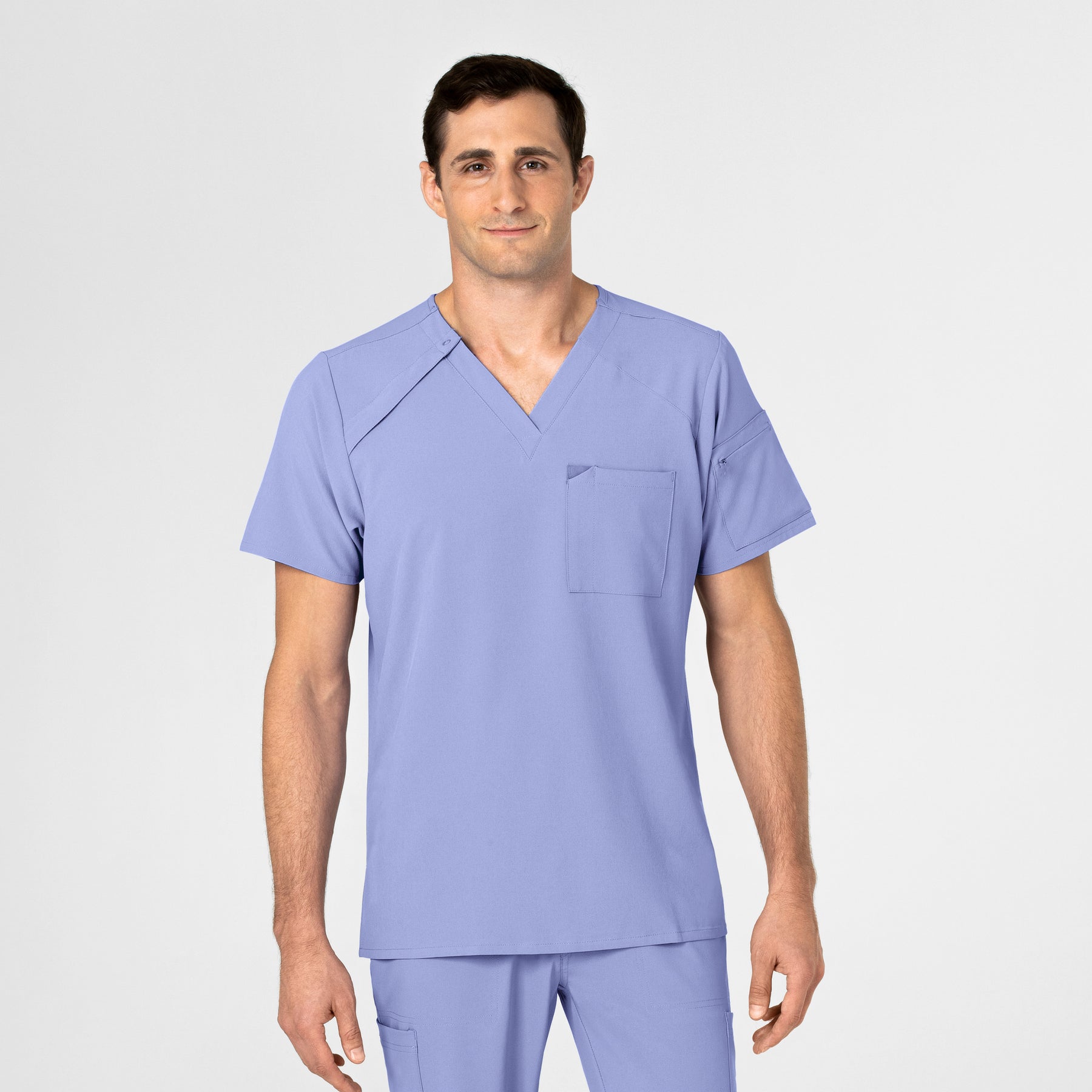 Ceil Blue Mens EZ Zip Scrub Top