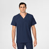 Navy Mens EZ Zip Scrub Top