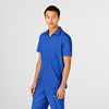 W123 Men's Collar Scrub Top - Royal