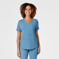 RENEW Women's V-Neck Scrub Top - Bay Blue