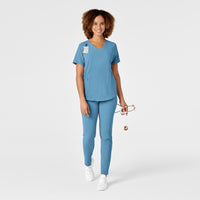 RENEW Women's V-Neck Scrub Top - Bay Blue