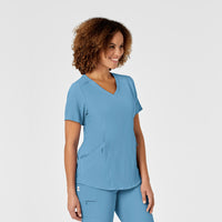 RENEW Women's V-Neck Scrub Top - Bay Blue