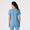 RENEW Women's Zip Accent Scrub Top - Bay Blue