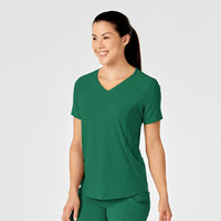 RENEW Women's Zip Accent Scrub Top - Hunter