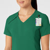 RENEW Women's Zip Accent Scrub Top - Hunter