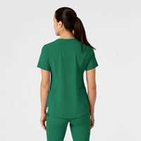 RENEW Women's Zip Accent Scrub Top - Hunter