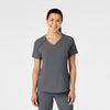 RENEW Women's Zip Accent Scrub Top - Pewter