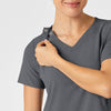 RENEW Women's Zip Accent Scrub Top - Pewter