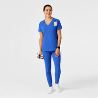 RENEW Women's Zip Accent Scrub Top - Royal