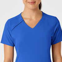 RENEW Women's Zip Accent Scrub Top - Royal